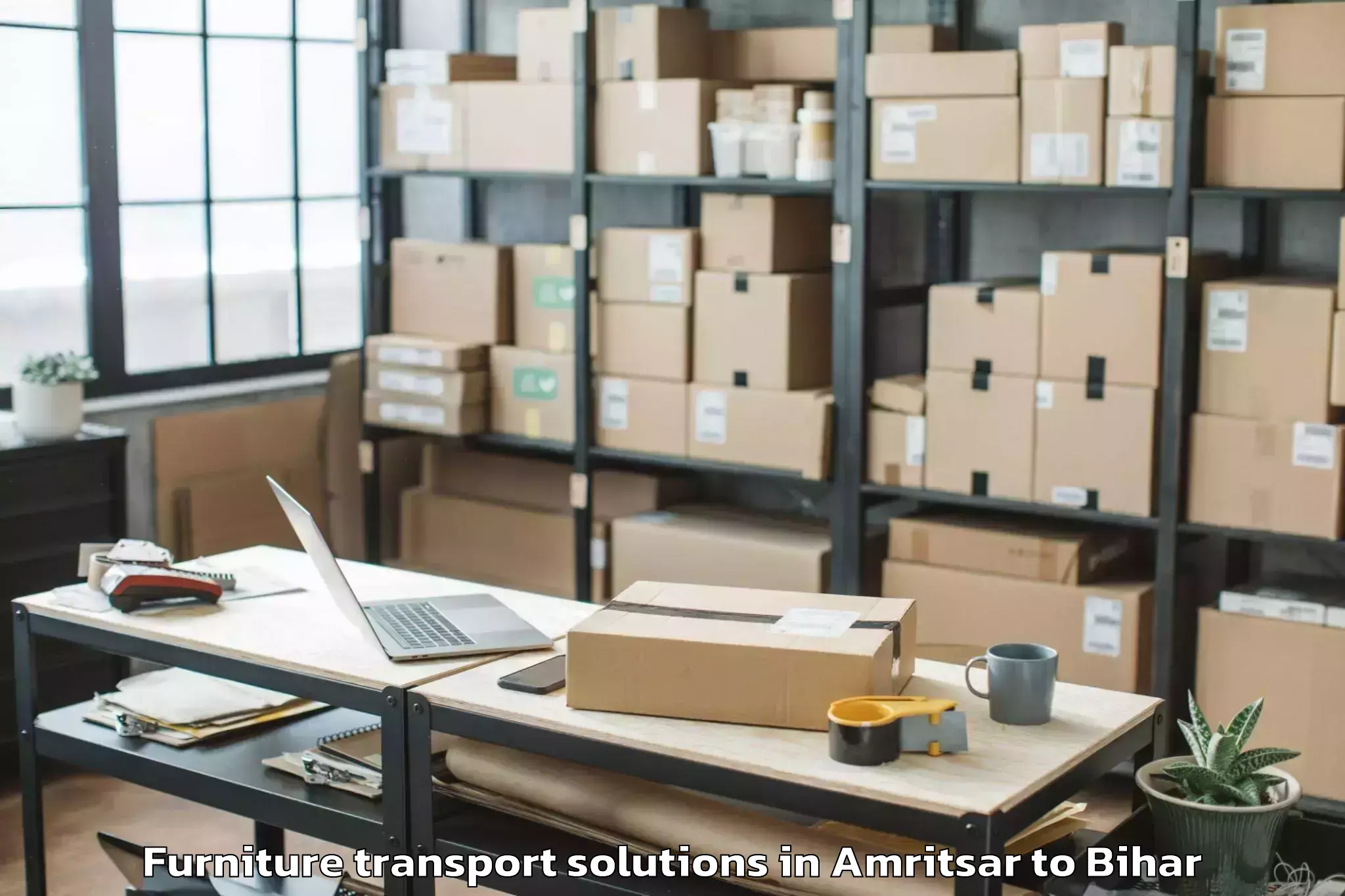 Amritsar to Balmiki Nagar Furniture Transport Solutions